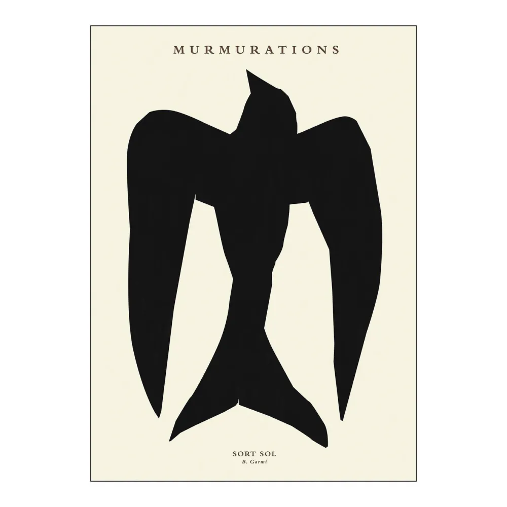 Poster & Frame Illustrationer & Plakater>Murmurations Sort Sol 30x40 cm
