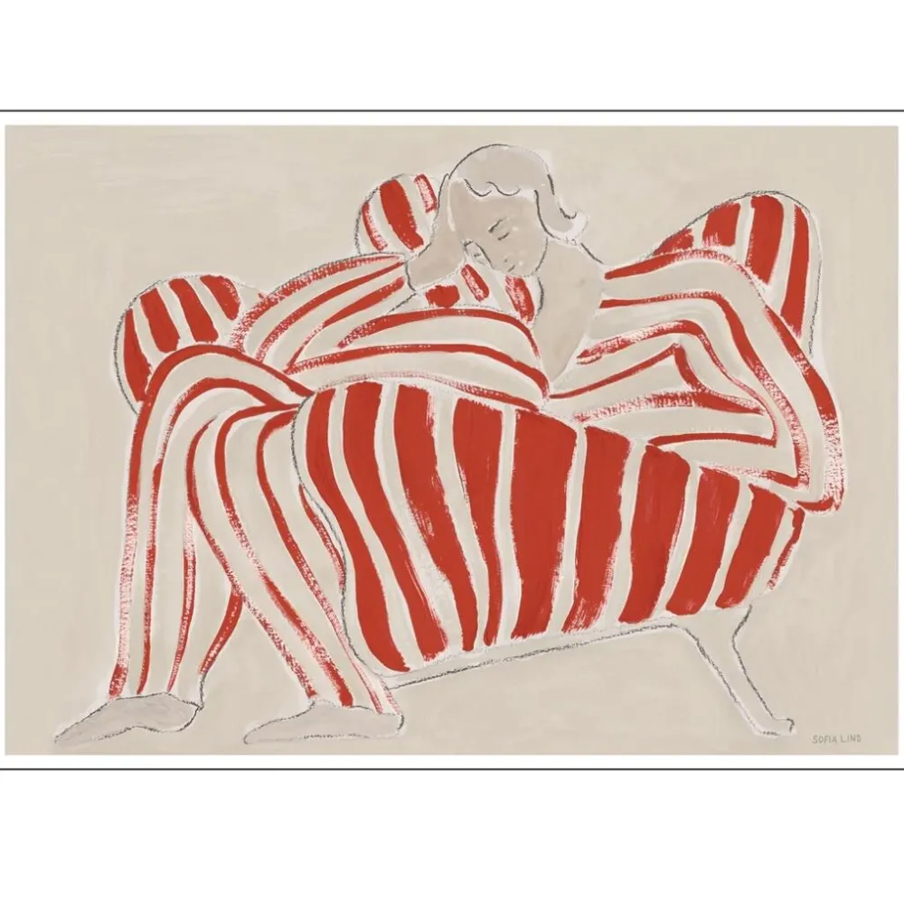 Poster & Frame Illustrationer & Plakater>Red Chair 30x40 cm