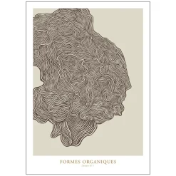 Poster & Frame Andet Boligtilbehør|Illustrationer & Plakater>Wavy Formes Organiques No. 1 Poster 50x70 cm