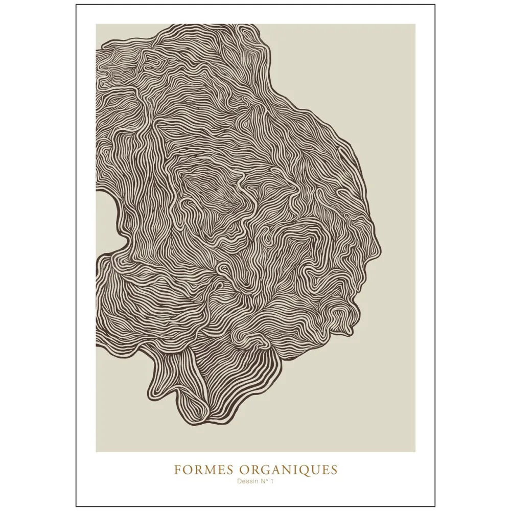 Poster & Frame Andet Boligtilbehør|Illustrationer & Plakater>Wavy Formes Organiques No. 1 Poster 50x70 cm