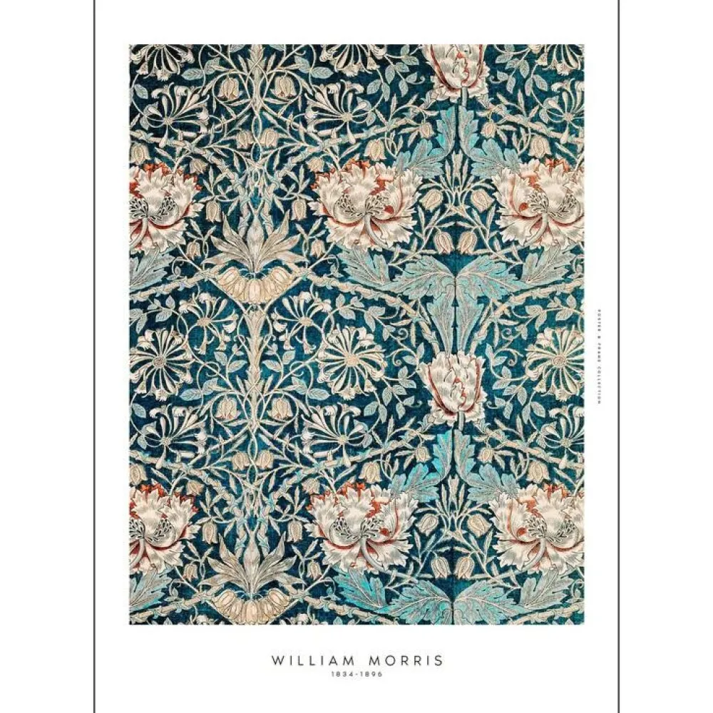 Poster & Frame Illustrationer & Plakater>William Morris Blue Flowers A4