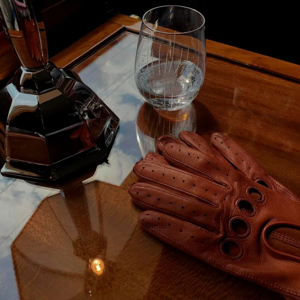 RHANDERS Accessories|Accessories>Frederik Leather Gloves Cognac