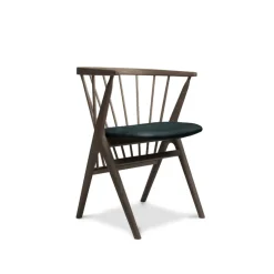 Sibast Furniture Stue|Stole>No 8 Chair Mørkolieret Eg Sort Saga Læder
