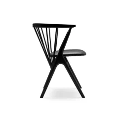 Sibast Furniture Stue|Stole>No 8 Chair Sortlakeret Bøg Sort Saga Læder