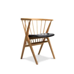 Sibast Furniture Stue|Stole>No 8 Chair Eg Olie Sort Saga Læder