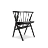 Sibast Furniture Stue|Stole>No 8 Chair Sortlakeret Eg Sort Saga Læder