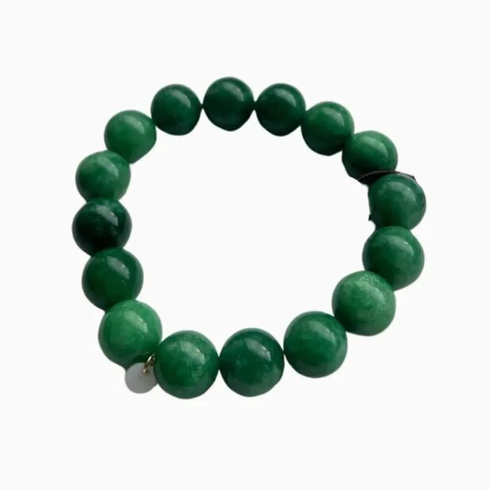 Dame Soï Accessories|Smykker>Krystal Armbånd Chunky Grøn Jade