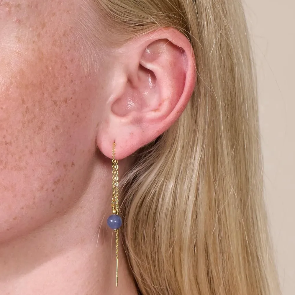 Dame Soï Accessories|Smykker>Krystal Ella Øreringe Blå Jade