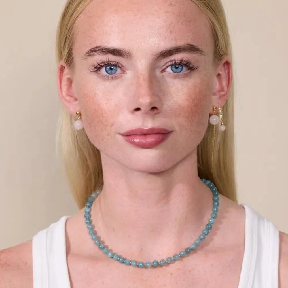 Dame Soï Accessories|Smykker>Krystal Halskæde Aquamarin Jade