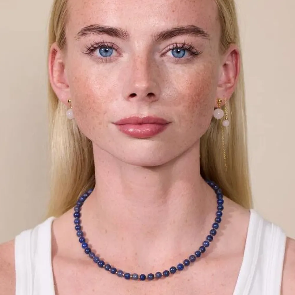Dame Soï Accessories|Smykker>Krystal Halskæde Blå Jade