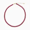 Dame Soï Accessories|Smykker>Krystal Halskæde Rød Jade