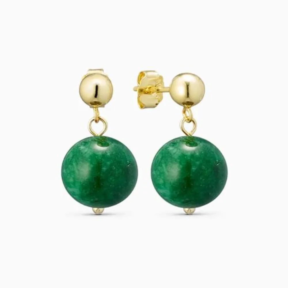 Dame Soï Accessories|Smykker>Krystal Nora Øreringe Grøn Jade