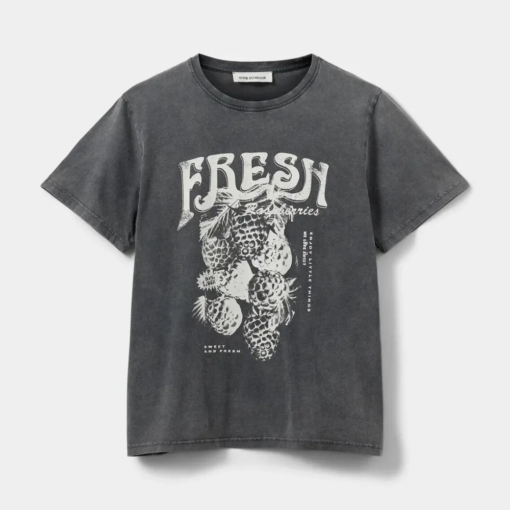 Dame Sofie Schnoor Overdele>ZenaSW T-shirt Stone Washed Black