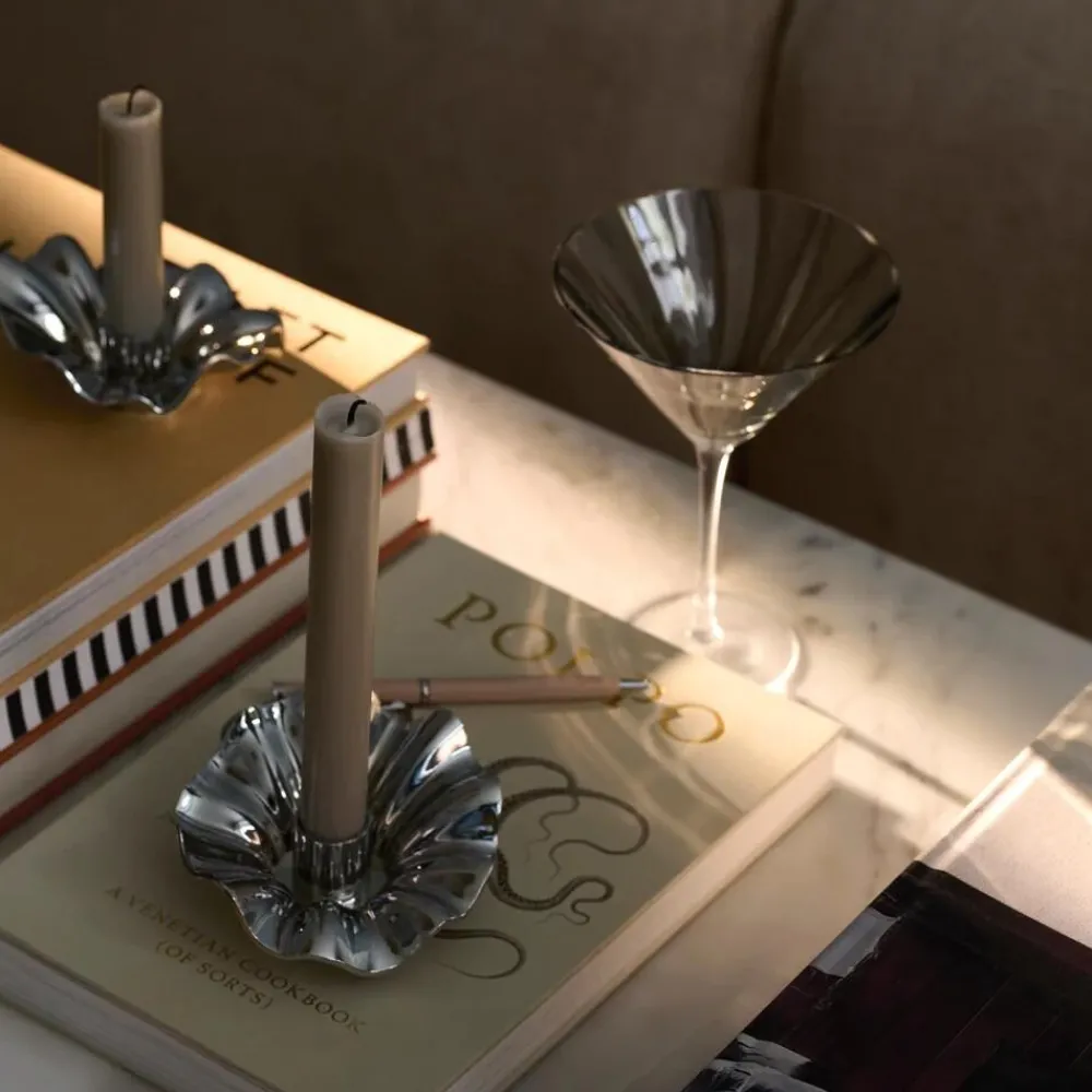 Specktrum Andet Boligtilbehør|Lysestager>Lea Candle Holder Chrome