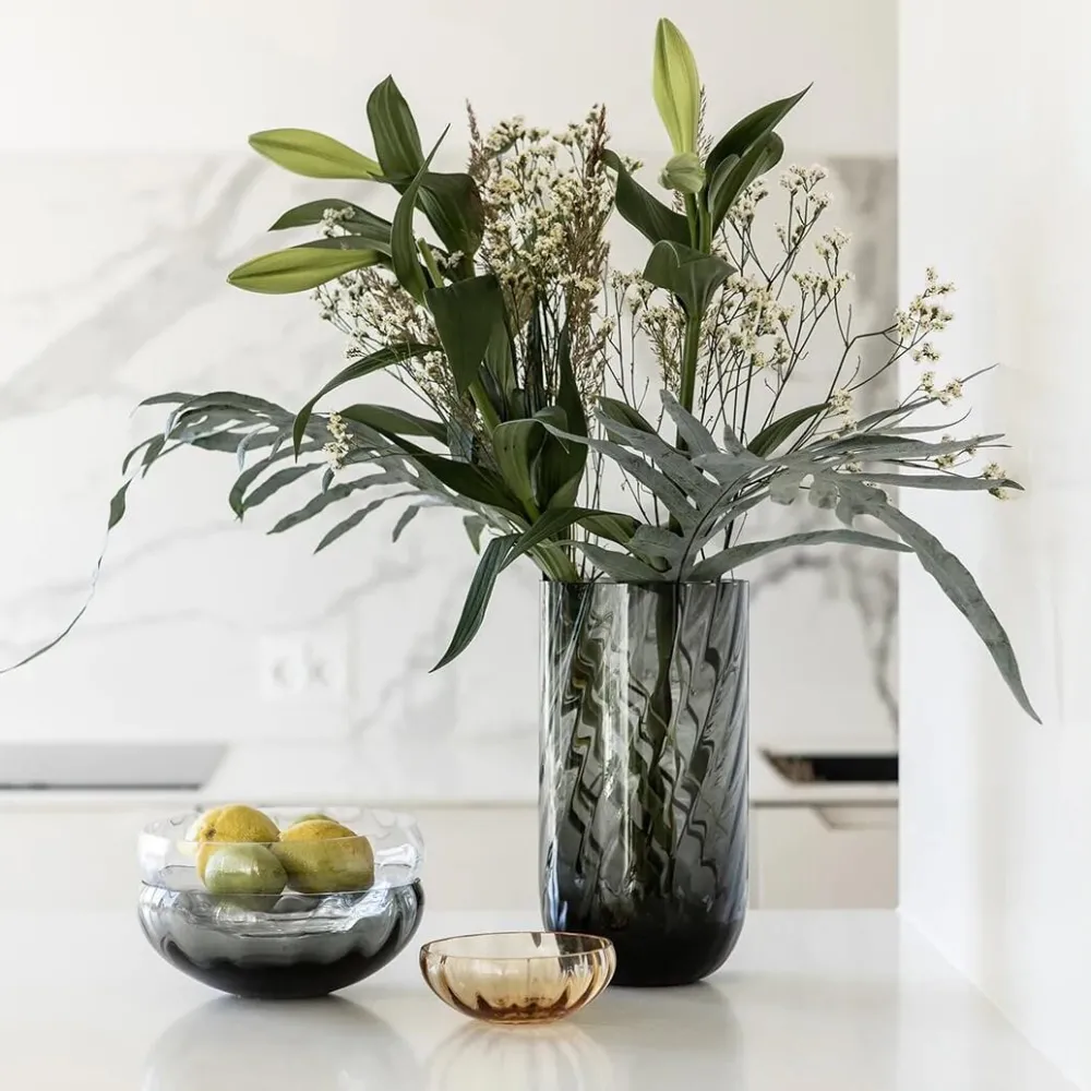 Specktrum Andet Boligtilbehør|Vaser>Meadow Swirl Cylinder Vase Grey Medium