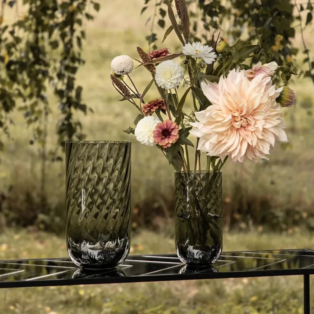 Specktrum Andet Boligtilbehør|Vaser>Meadow Swirl Cylinder Vase Grey Medium