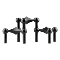 STOFF Andet Boligtilbehør|Lysestager>Nagel Candle Holder Set With 3 Black
