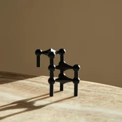 STOFF Andet Boligtilbehør|Lysestager>Nagel Candle Holder Set With 3 Black