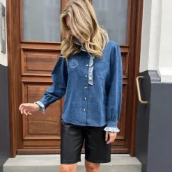 Dame Stories From The Atelier - By Copenhagen Shoes Overdele>Stories From The Atelier Nature Shirt Medium Blue