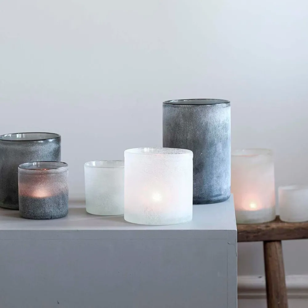 Tell Me More Andet Boligtilbehør|Lysestager>Frost Candleholder Large Grey