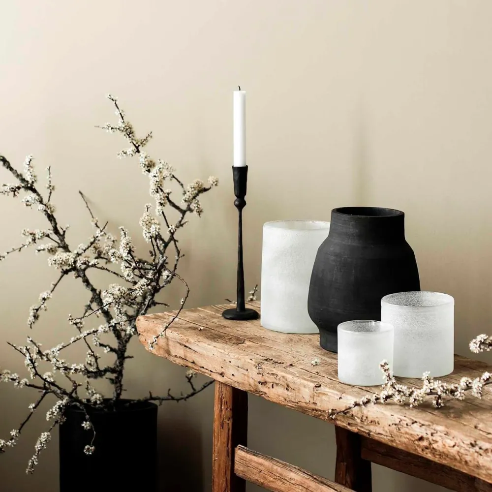 Tell Me More Andet Boligtilbehør|Lysestager>Frost Candleholder Large White