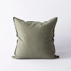 Tell Me More Puder>Linen Cushion Olive 50x50 cm
