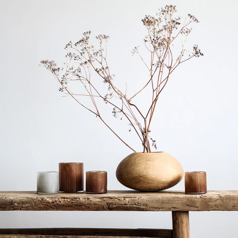 Tell Me More Andet Boligtilbehør|Lysestager>Lyric Candleholder Small Dark Brown
