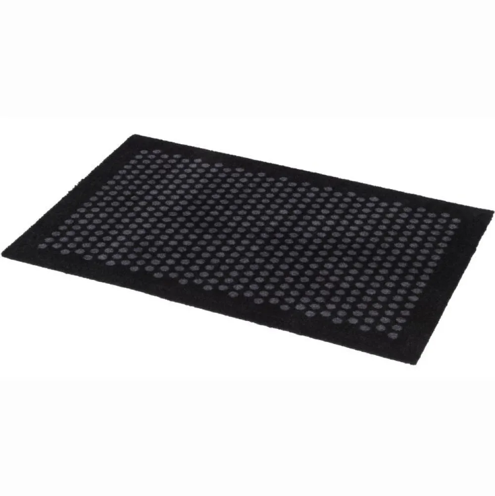 Tica Copenhagen Tæpper & Måtter>Dot Smudsmåtte Sort/Grå 60x90 cm
