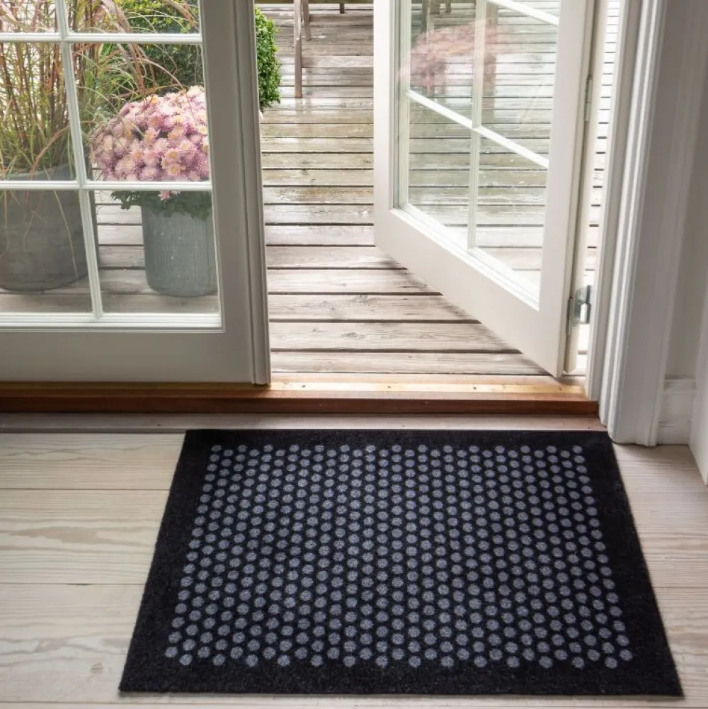Tica Copenhagen Tæpper & Måtter>Dot Smudsmåtte Sort/Grå 60x90 cm