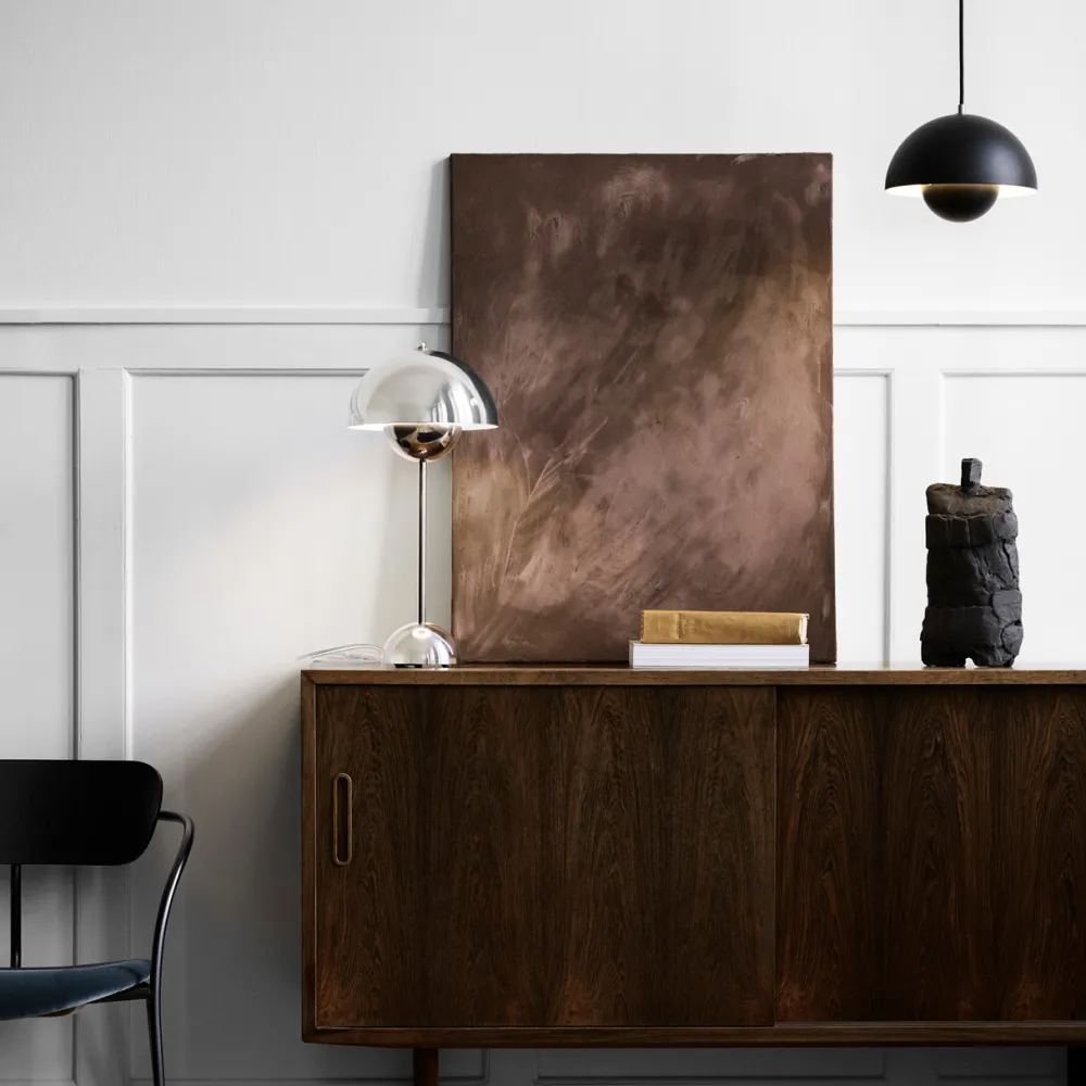 Børn &Tradition Børneværelse|Belysning>Flowerpot Table Lamp VP3 Chrome Plated