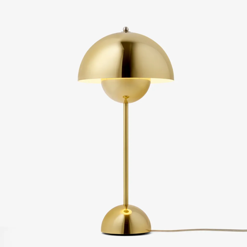 Børn &Tradition Belysning|Bordlamper>Flowerpot Table Lamp VP3 Polished Brass
