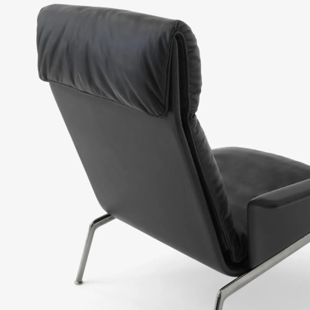 &Tradition Stue|Stole>Muno LN17 Black Noble Leather Dark Chrome Legs