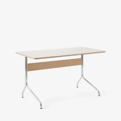 &Tradition Kontor>Pavilion AV16 Mushroom Linoleum Oak Chrome Base