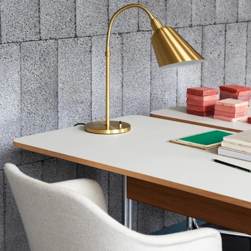 &Tradition Kontor>Pavilion AV16 Mushroom Linoleum Oak Chrome Base