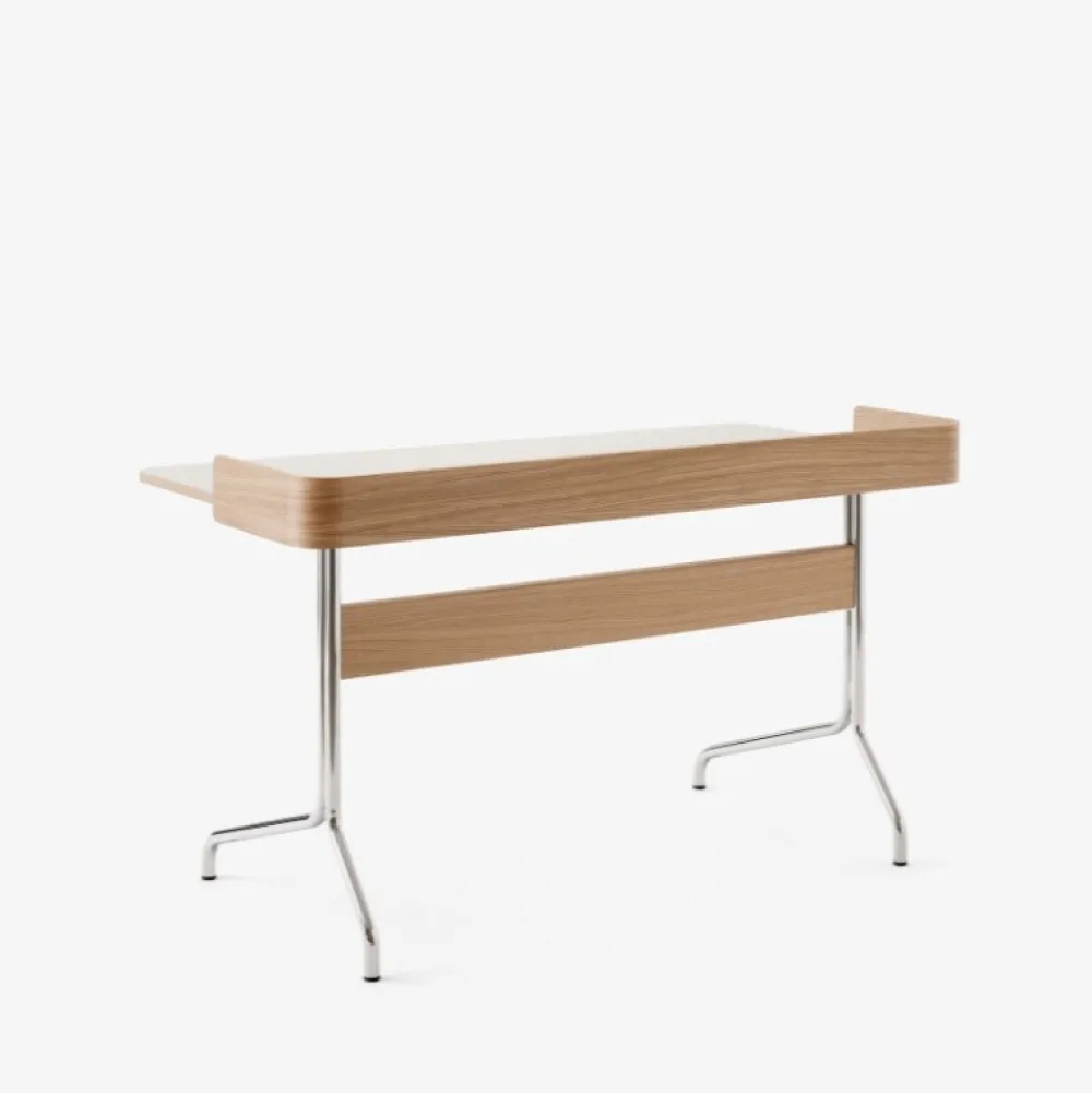 &Tradition Kontor>Pavilion AV17 Mushroom Linoleum Oak Chrome Base