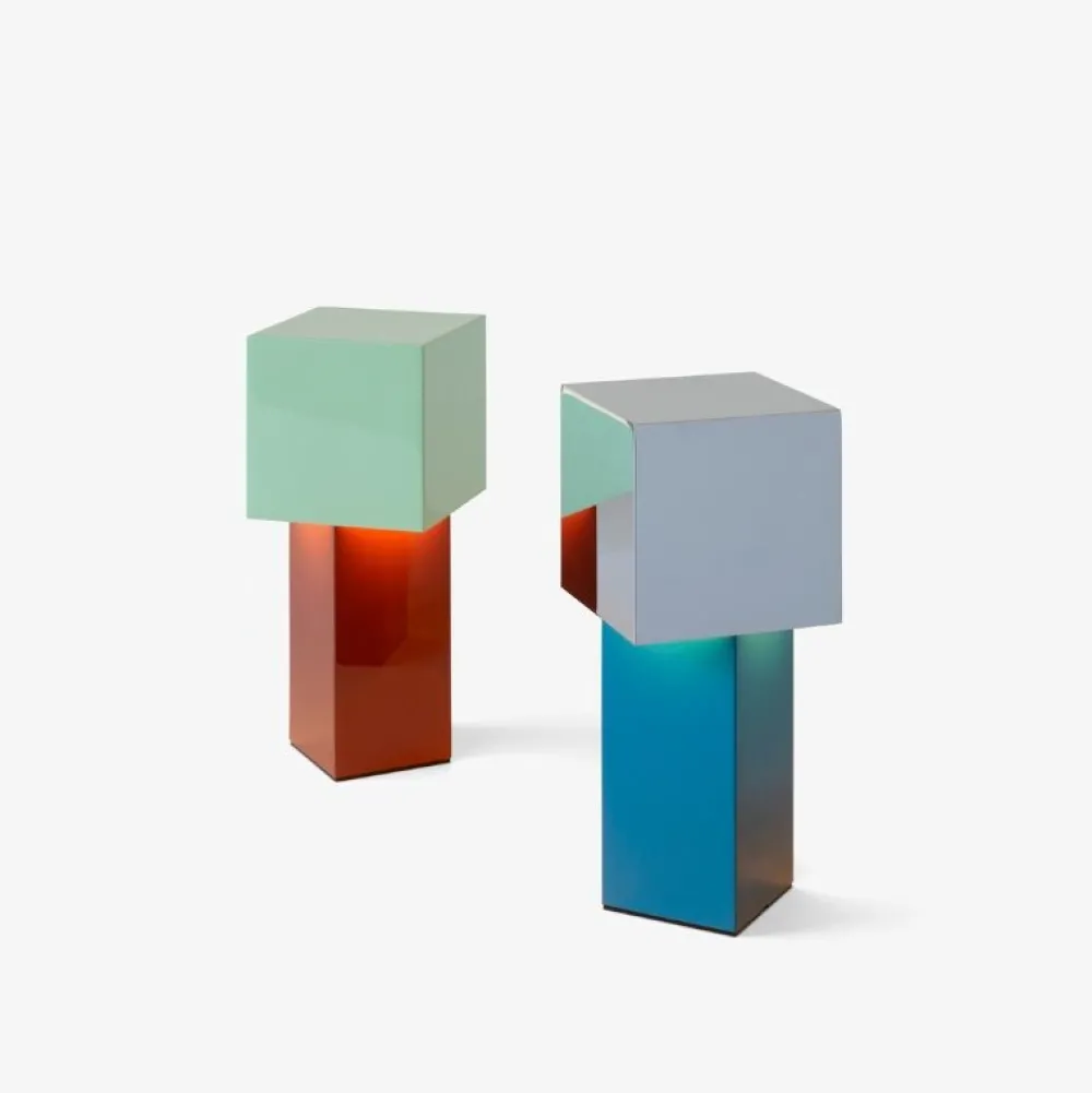 Børn &Tradition Kontor|Belysning>Pivot ATD7 Bordlampe Blue/Silver