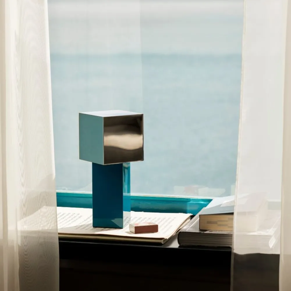 Børn &Tradition Kontor|Belysning>Pivot ATD7 Bordlampe Blue/Silver