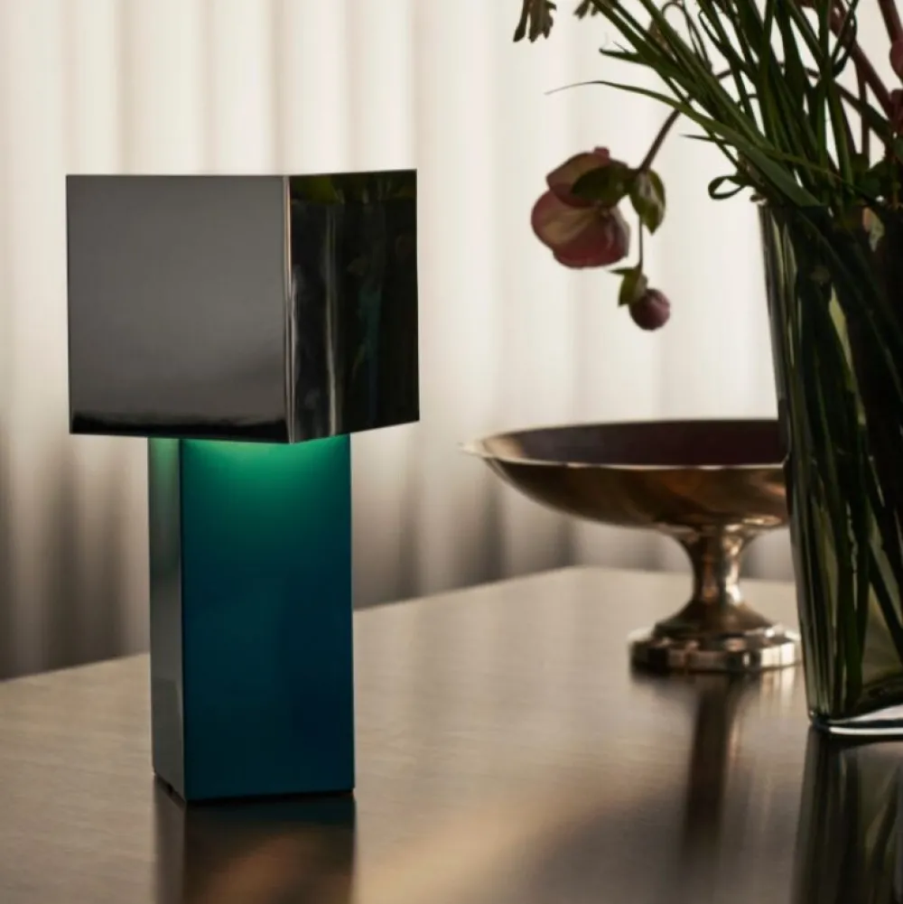 Børn &Tradition Kontor|Belysning>Pivot ATD7 Bordlampe Blue/Silver