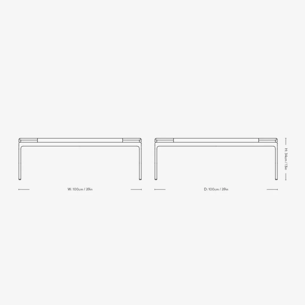 &Tradition Stue|Borde>Sett LN13 Smoked Cast Glass