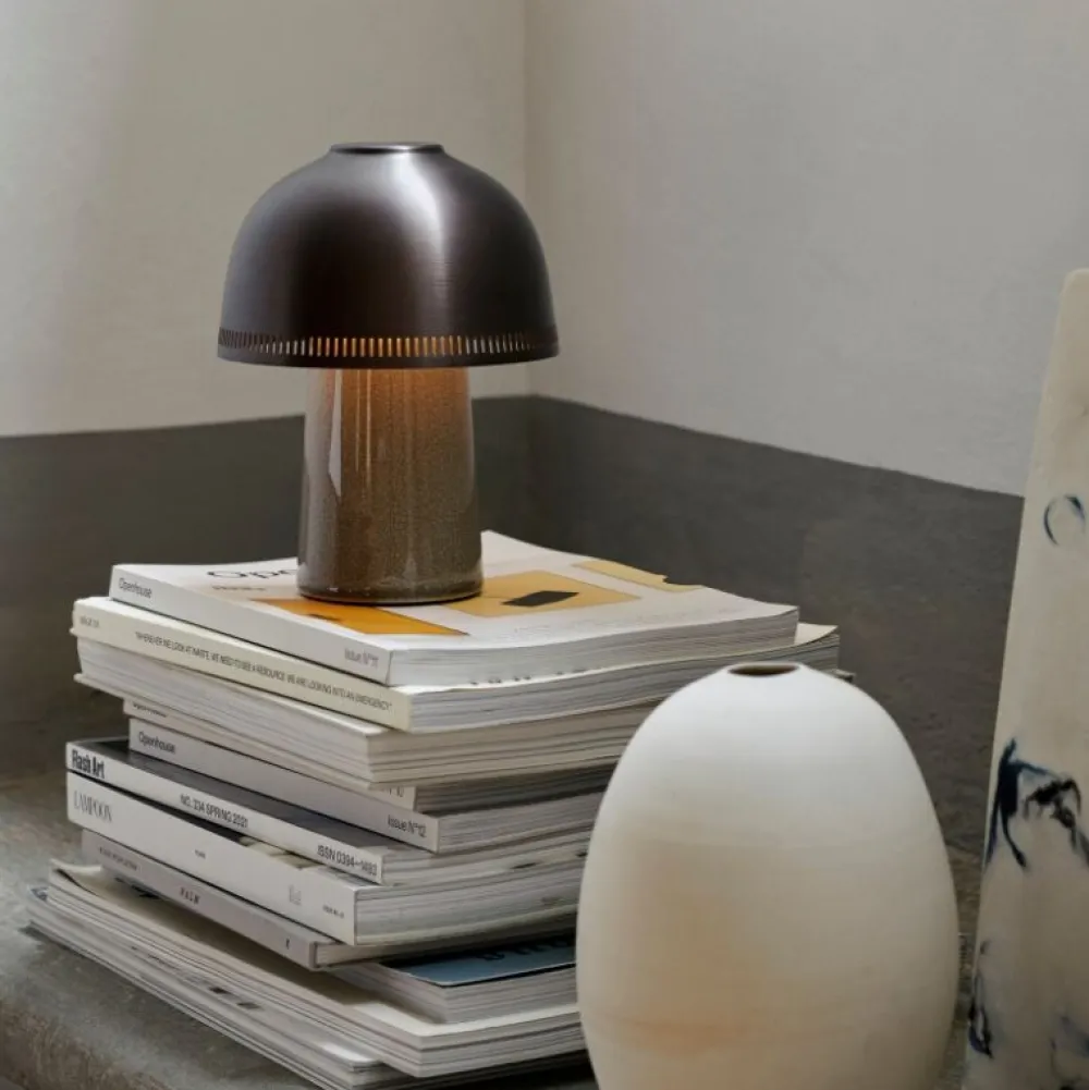 &Tradition Bordlamper|Stue>SH8 Raku Beige Grey/Bronzed
