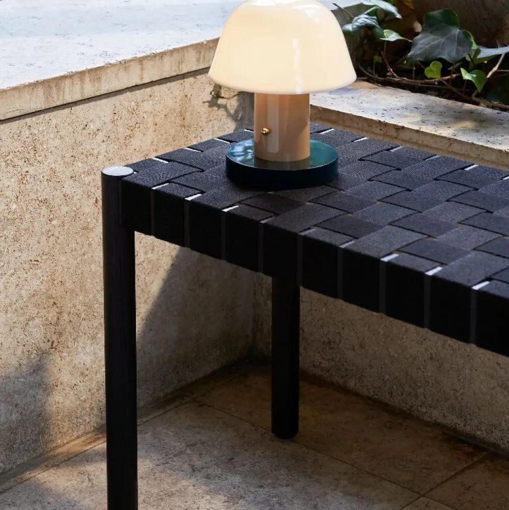 &Tradition Stue|Entré>TK4 Betty Bench Black Oak Black Webbing