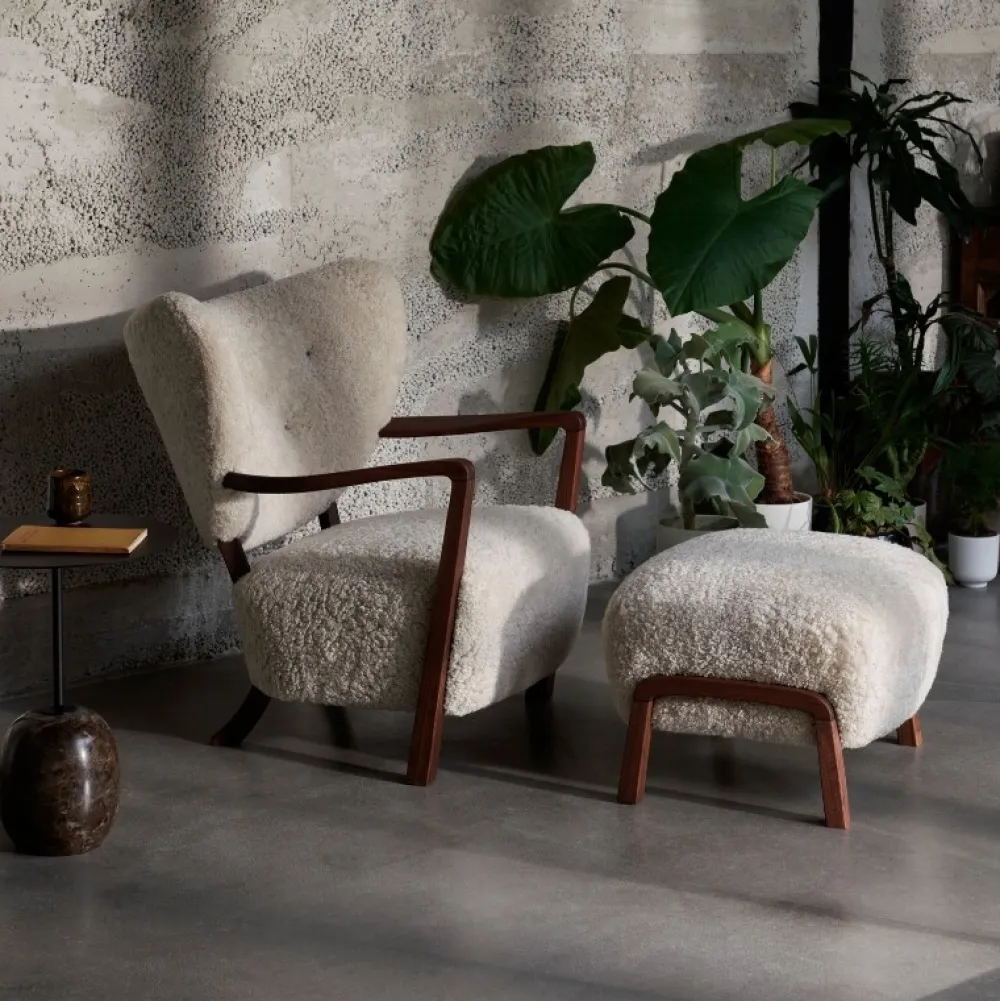 &Tradition Stue|Stole>Wulff ATD2 & ATD3 Moonlight Sheepskin Oiled Walnut