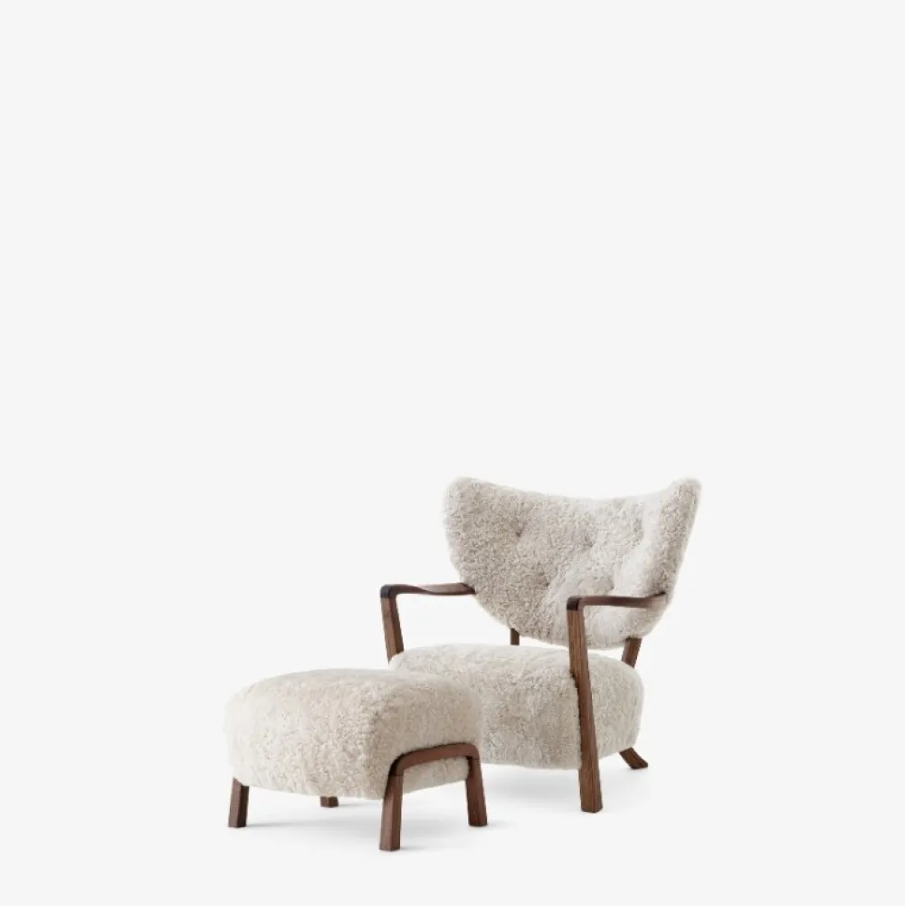 &Tradition Stue|Stole>Wulff ATD2 & ATD3 Moonlight Sheepskin Oiled Walnut