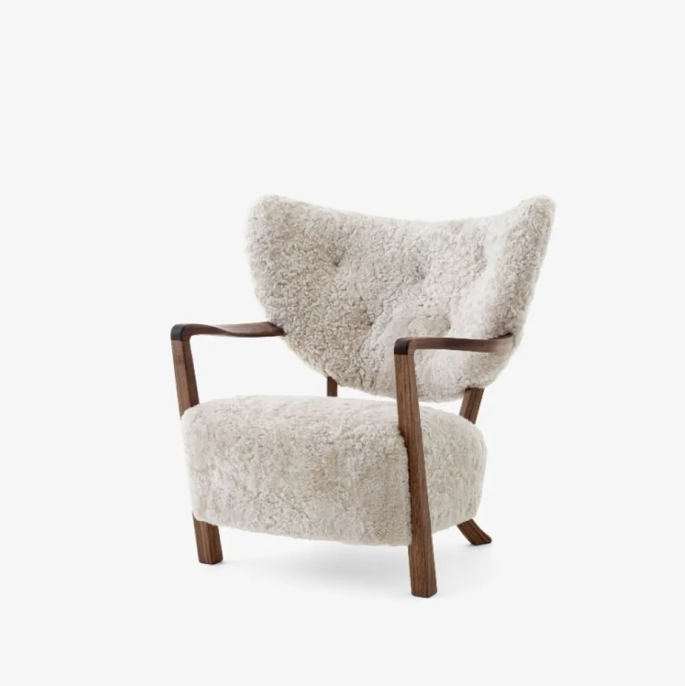 &Tradition Stue|Stole>Wulff ATD2 & ATD3 Moonlight Sheepskin Oiled Walnut