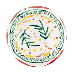 Val Pottery Køkken|Keramik & Porcelæn>Gabriela Plate Dark Green Feather