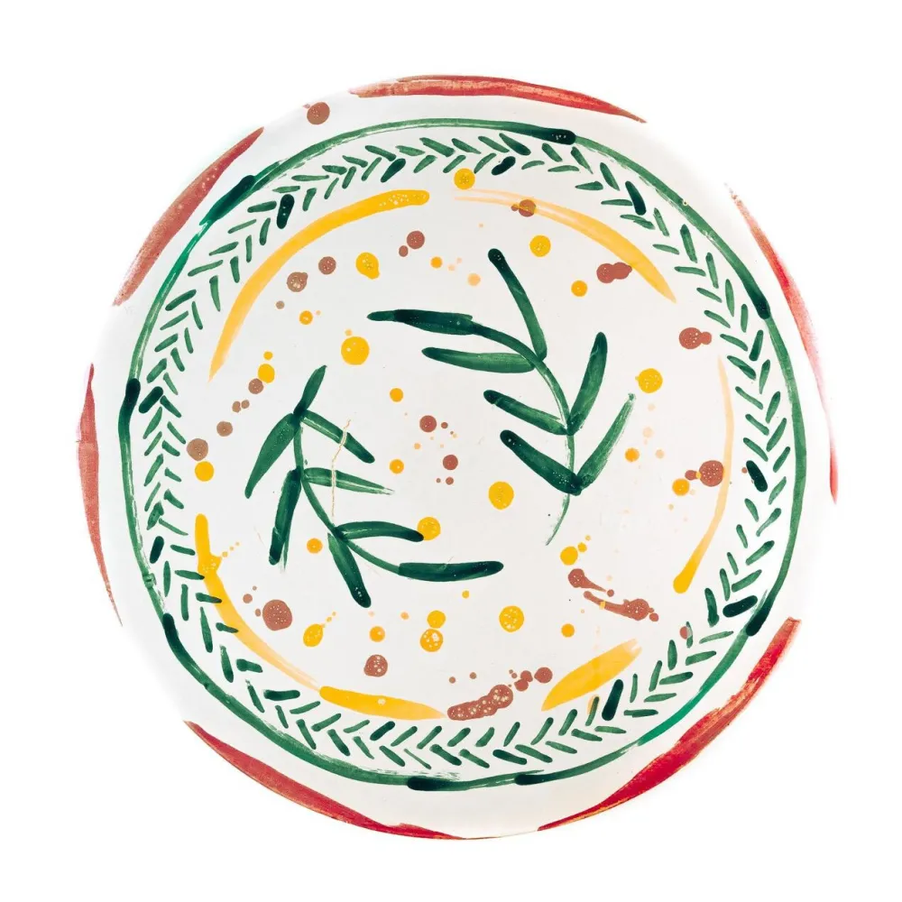 Val Pottery Køkken|Keramik & Porcelæn>Gabriela Plate Dark Green Feather