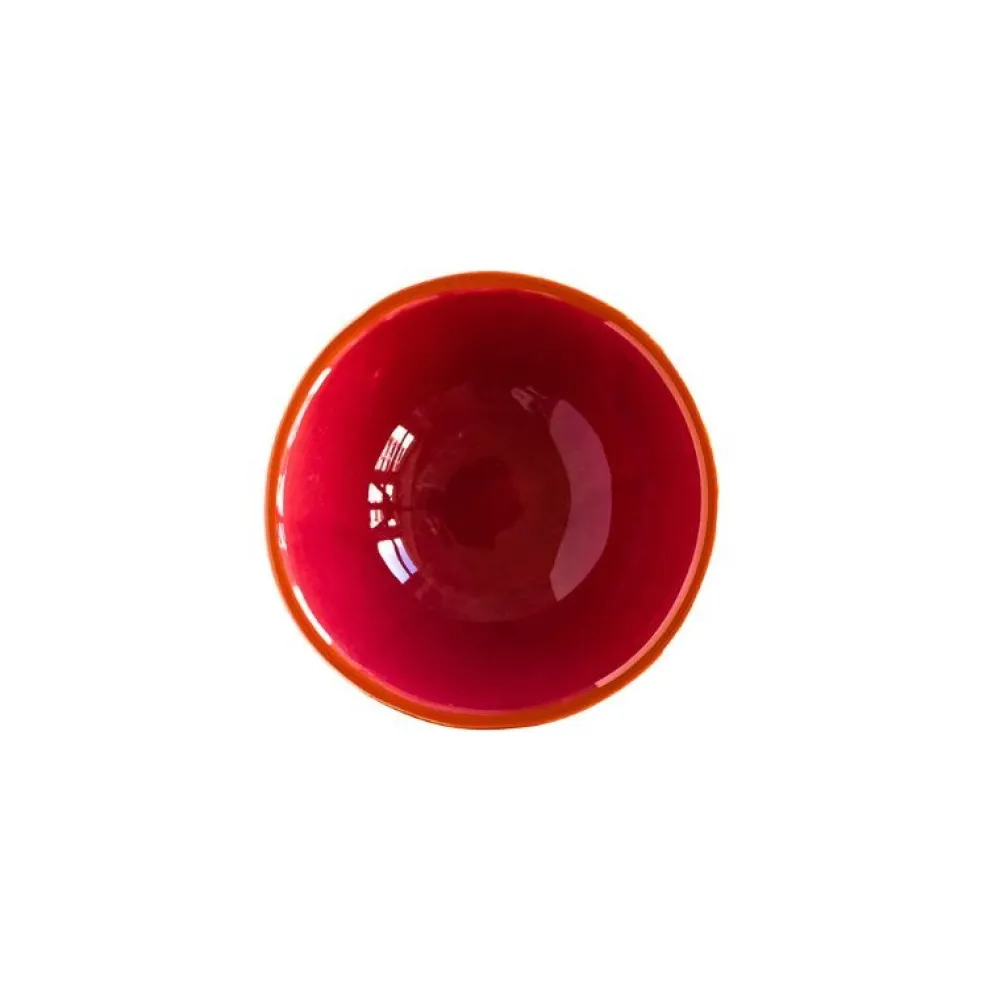 Val Pottery Køkken|Keramik & Porcelæn>Inez Bowl Dark Red/Dark Orange Line