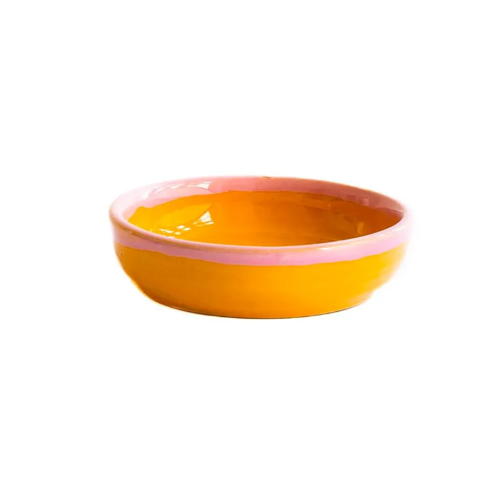Val Pottery Køkken|Keramik & Porcelæn>Joana Bowl Yellow/Pink Edge