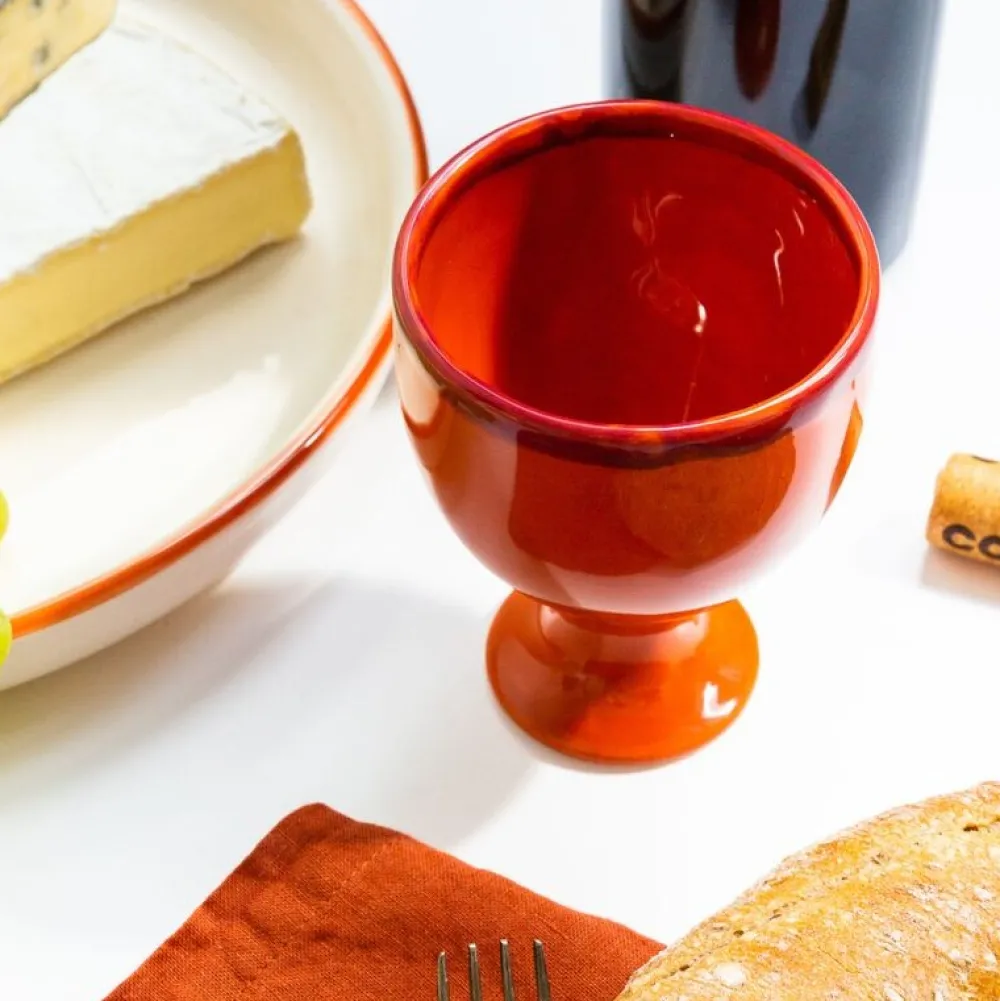 Val Pottery Køkken|Keramik & Porcelæn>Raquel Cups Dark Orange/Dark Red Line