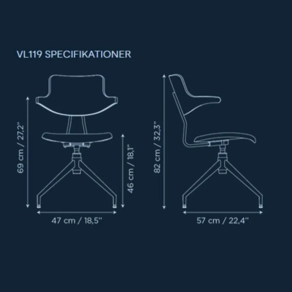 Vermund Stue|Kontor>VL119 Classic Sædepolstret